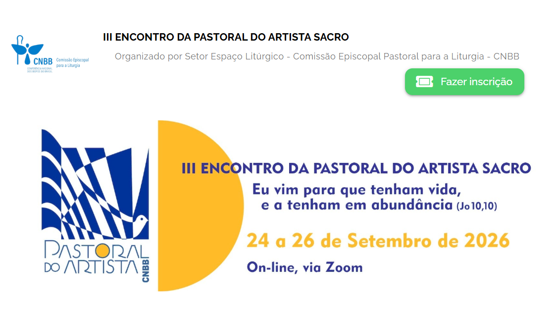 III Encontro da Pastoral do Artista Sacro promove reflexão sobre arte, fé e liturgia